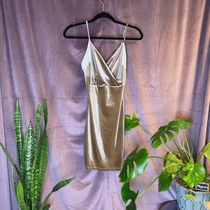 ✨Champagne Spaghetti Strap Party Dress✨